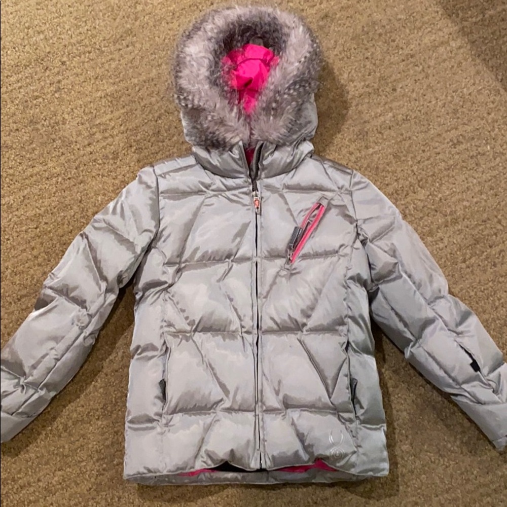 Girls Spyder Ski Jacket with fur hood